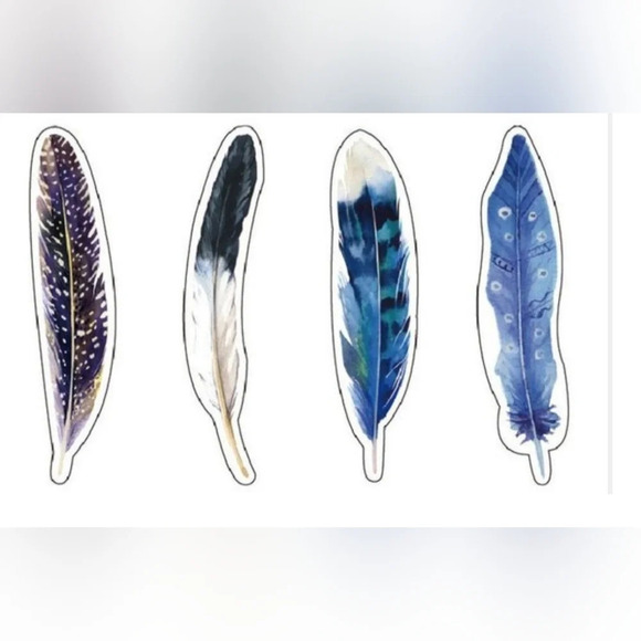 Large Lot of Various Bookmarks- 30Pcs  Feather Shape and 5 Magnetic Animal - Picture 2 of 8